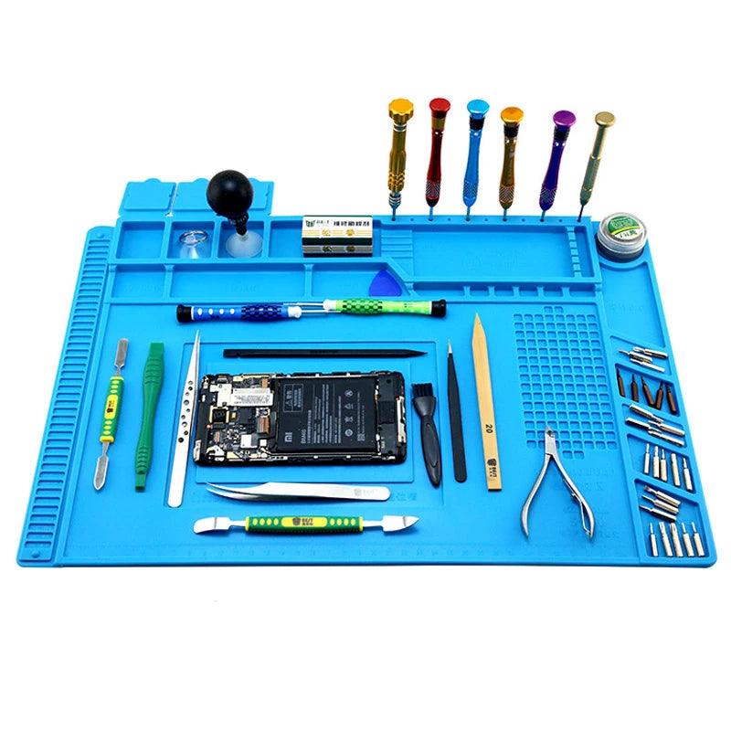 Magnetic, Heat Resistant, Antistatic Silicone Repair Mat - Best Cell Phone Parts Distributor in Canada, Parts Source Magnetic, Heat Resistant, Antistatic Silicone Repair Mat - Best Cell Phone Parts Distributor in Canada, Parts Source